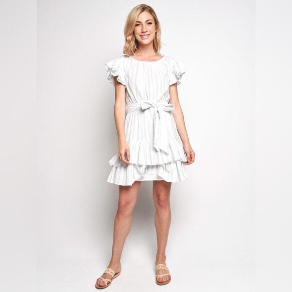 Rebecca Taylor White Ruffle Dress - Picture 2 of 12